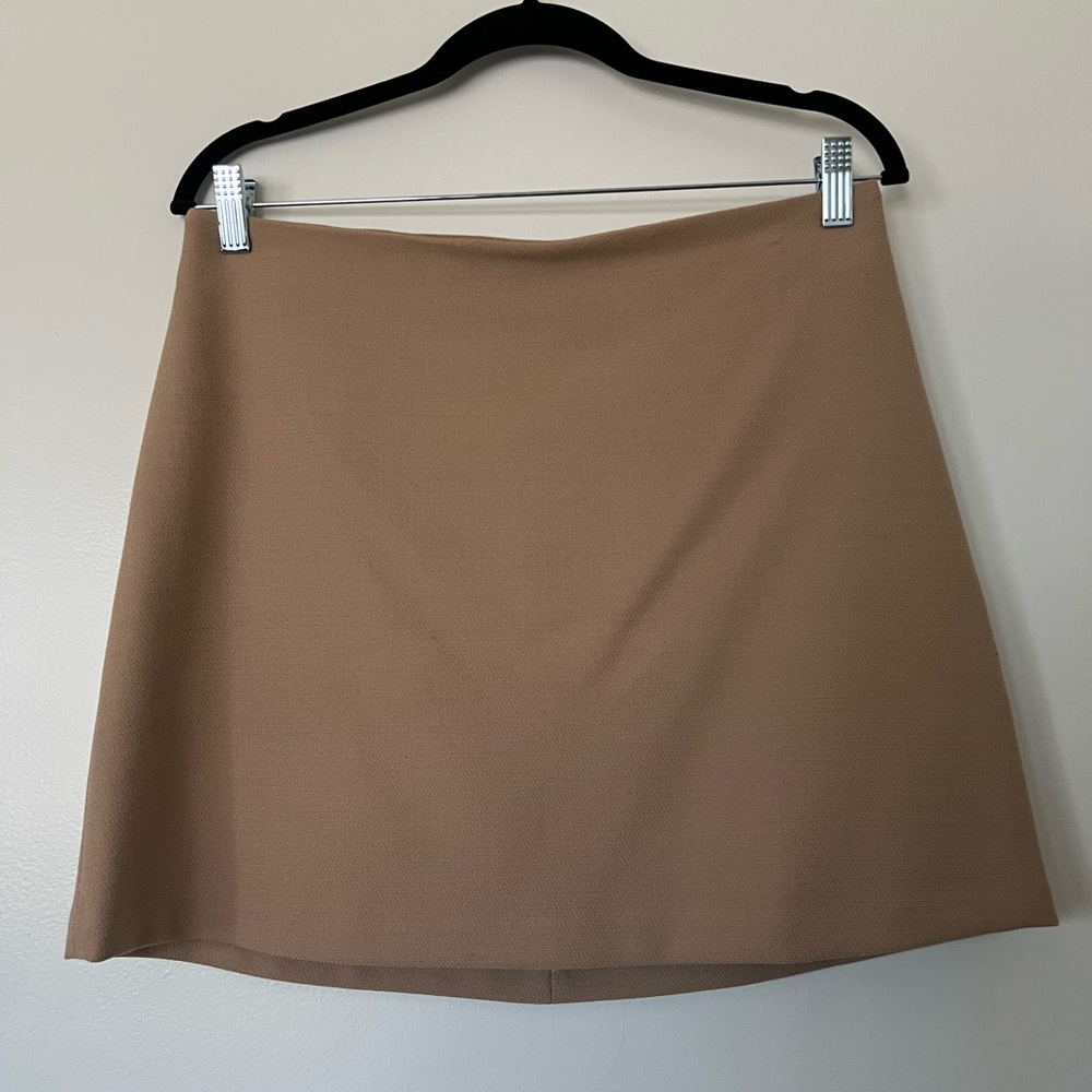 Wilfred Classic mini skirt, size 12 color: tannin